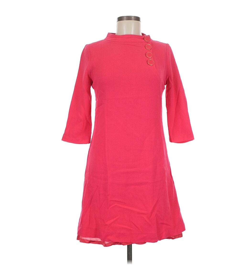 Goat Half Sleeve Wool Dress Pink NWT